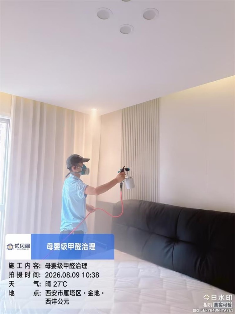 优贝阁西安金地西沣公元小区甲醛治理